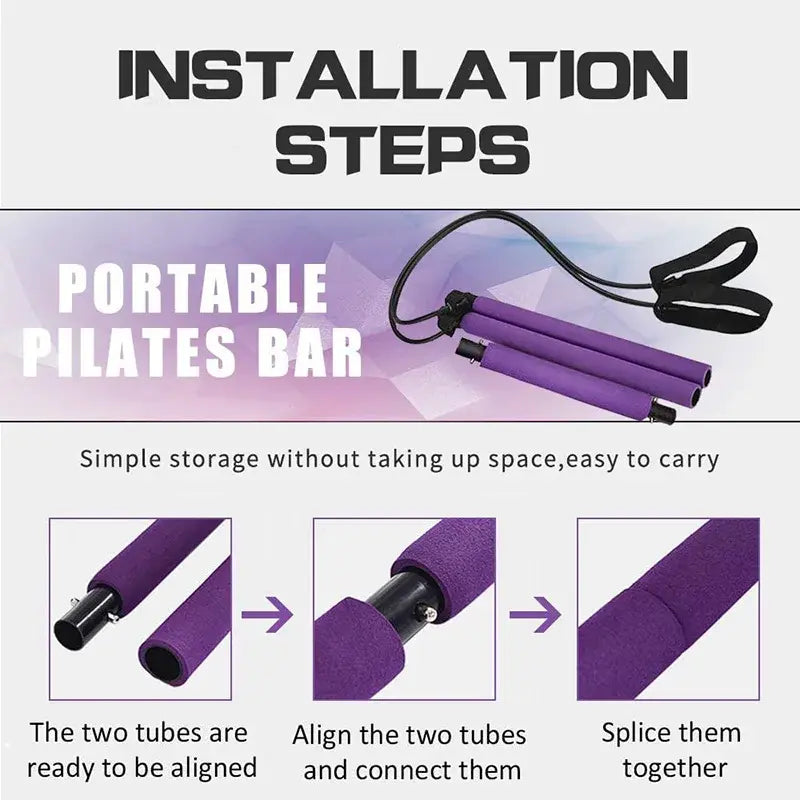 SquatPro Elite - Barre de Pilates Multifonction avec Résistance Ajustable | Sculptez Corps & Muscles