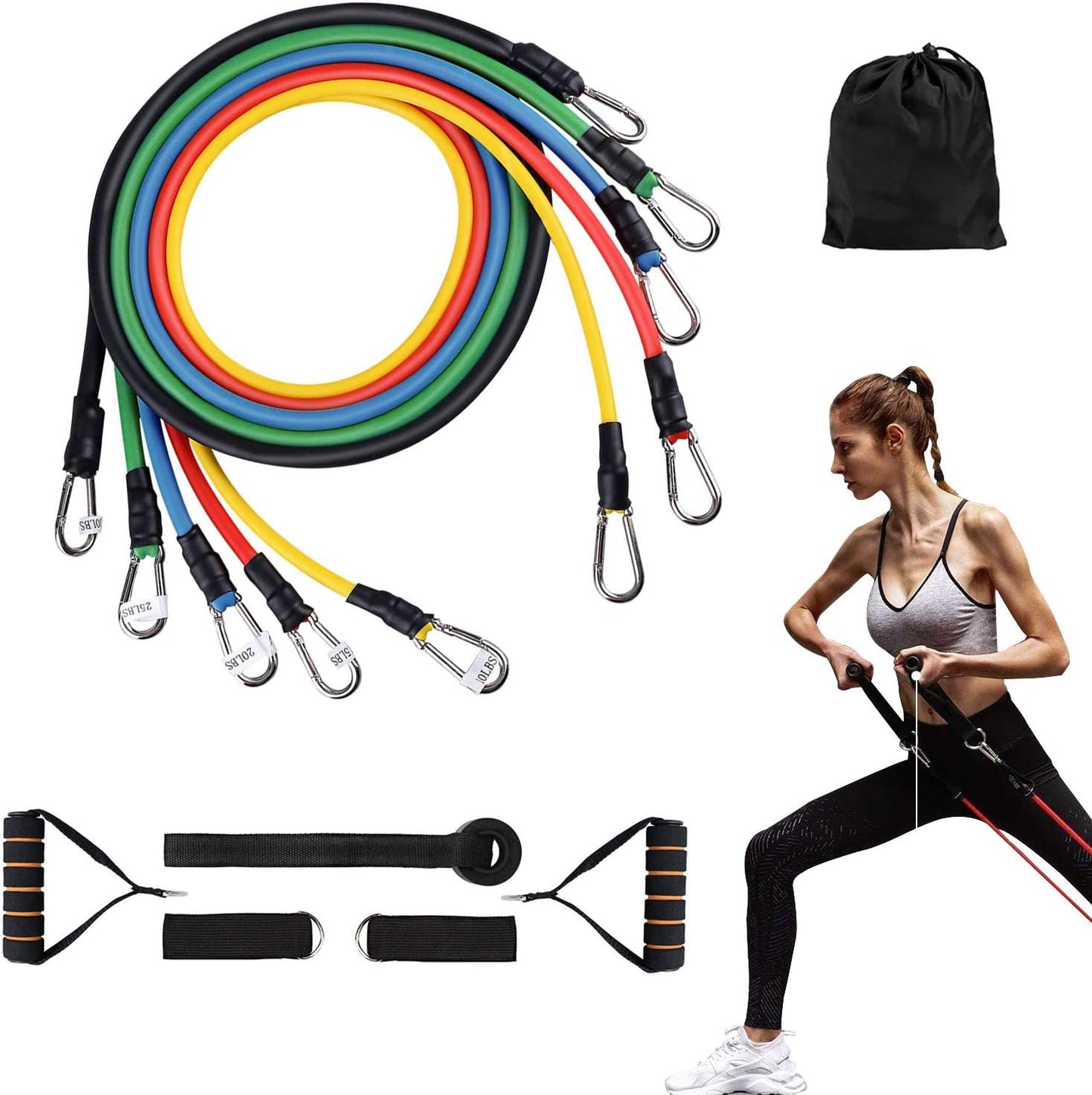 FitPro Elite - Kit Complet de 17 Bandes de Résistance