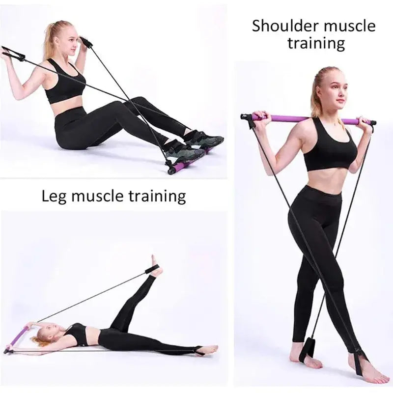 SquatPro Elite - Multi-Function Pilates Bar with Adjustable Resistance | Sculpt Body &amp; Muscles