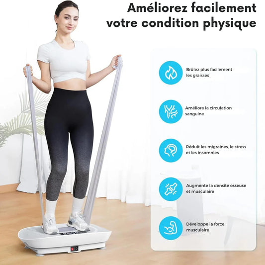 VibroTech 3D - Plateforme Oscillante avec 5 Programmes de Fitness & Santé