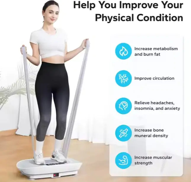 VibroTech 3D - Plateforme Oscillante avec 5 Programmes de Fitness & Santé