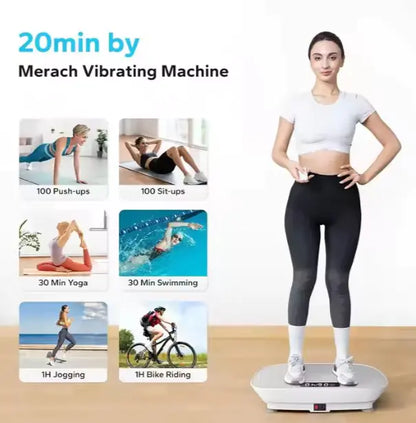 VibroTech 3D - Plateforme Oscillante avec 5 Programmes de Fitness & Santé